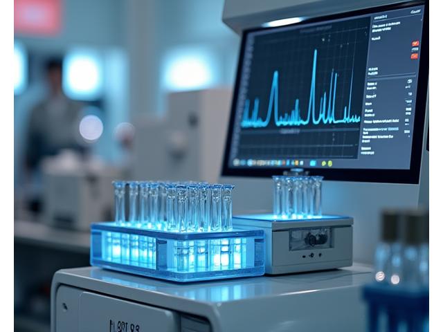 HPLC分析装置と複数のバイアル